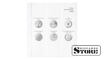Iliustruotas karat lapas Vokietijos 10 eurų proginių monetų laikymui 2003 metų