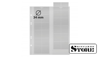 Multi Collect coin sheets for 24 coins up to 34 mm in diameter, with black interleaves, set of 5