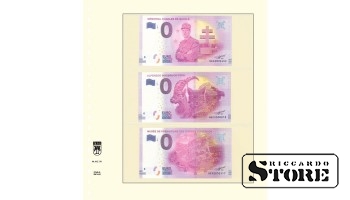 T-Blanko sistemos lapai su 3 klemmtasche juostelėmis, kiekviena 76 mm pločio. Tinka ženklų, banknotų ir kitų kolekcinių objektų laikymui. Skaidrūs lapai, suderinami su T-Blanko albumais. Pakuotėje 10 lapų.